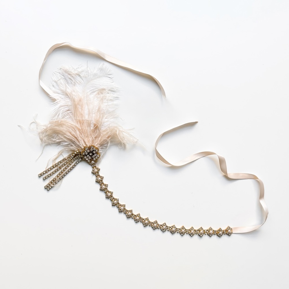 Great Gatsby/1920s Headband headpiece with feathers